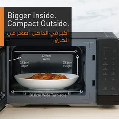 Panasonic 25 Liter Solo Microwave Oven – 900W 10 Auto Programs Quick 30 Auto Defrost Touch Control NN-ST34NB