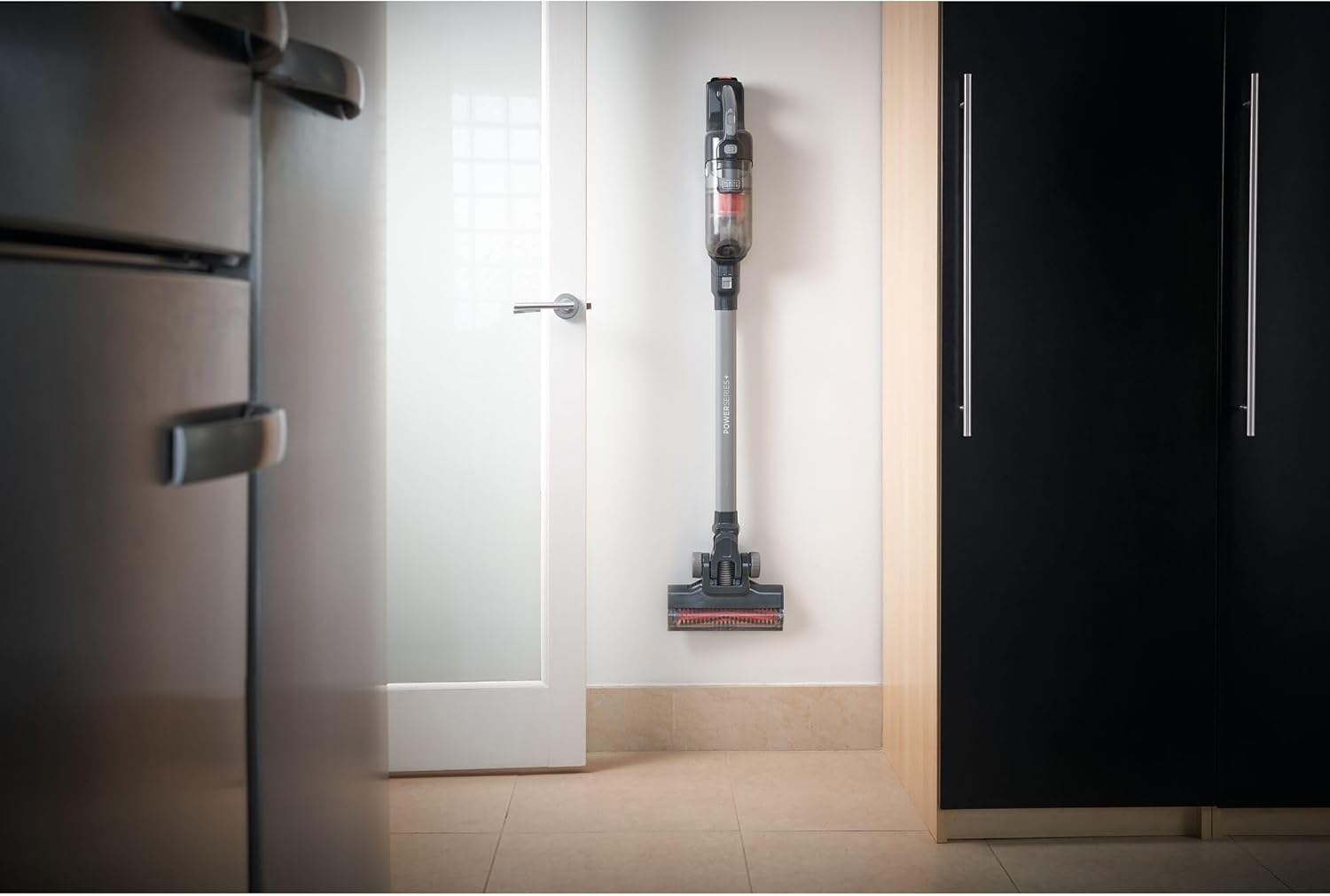 BLACK+DECKER POWERSERIES+ 18V MAX Cordless Stick Vacuum with LED Floor Lights, Lightweight, Removable Battery (BHFEA18D1)
