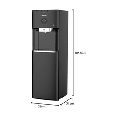 Philips Bottom Load Water Dispenser – Hot Cold Ambient UV Sterilization Micro P-Clean Filtration ADD4968BK/56 (Black)
