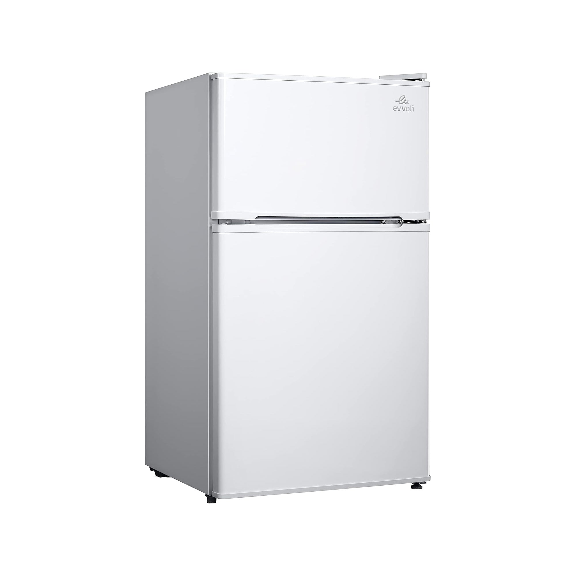 evvoli Top Mount Refrigerator 100 L – Adjustable Legs Interior Light & Manual Defrost EVRFM-100W
