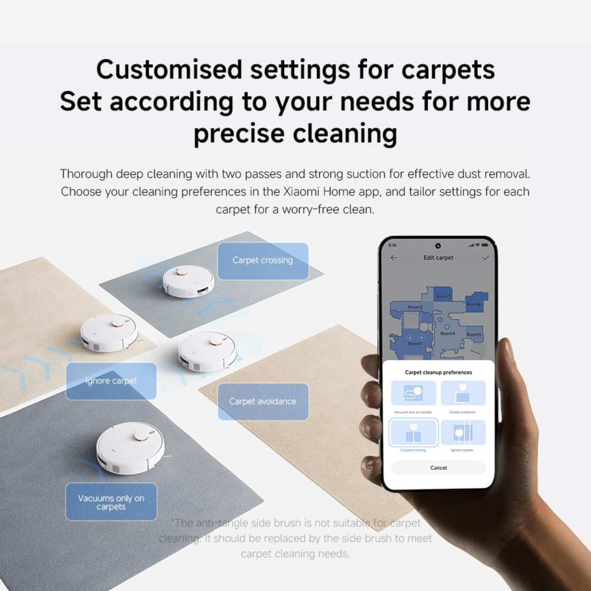 Xiaomi Robot Vacuum H40 10000Pa LDS Navigation Smart Mapping Auto Dust Emptying Voice Control
