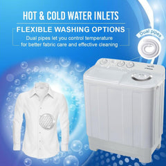 Star Track 7KG Twin Tub Semi-Automatic Washing Machine with Spin Dryer & Lint Filter – SW-700W1TK (WHITE)
