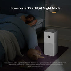 Xiaomi Smart Air Purifier 4 Lite with 75m² Coverage, App/Voice Control, Suitable For Large Room, 360 m³/h PCADR, Oled Touch Screen Display - Mi Home App, Works With Alexa - White