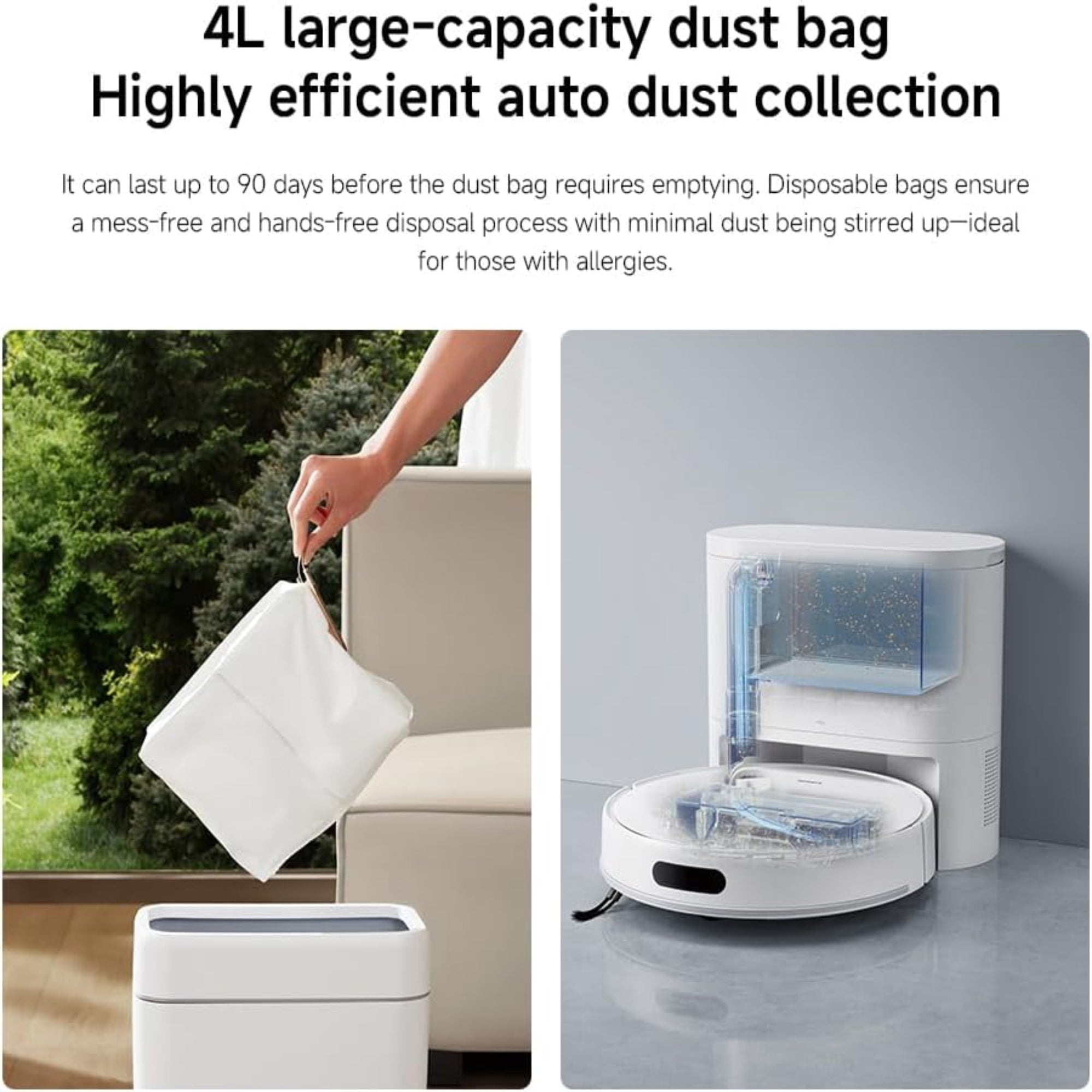 Xiaomi Robot Vacuum H40 10000Pa LDS Navigation Smart Mapping Auto Dust Emptying Voice Control