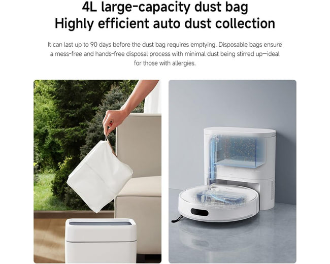 Xiaomi Robot Vacuum H40 with auto-empty station - feature detail