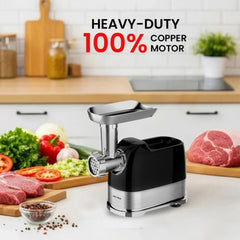 Star Track Meat Grinder 1300W Lock Power Copper Motor Stainless Steel Body ST-BID-MG1300