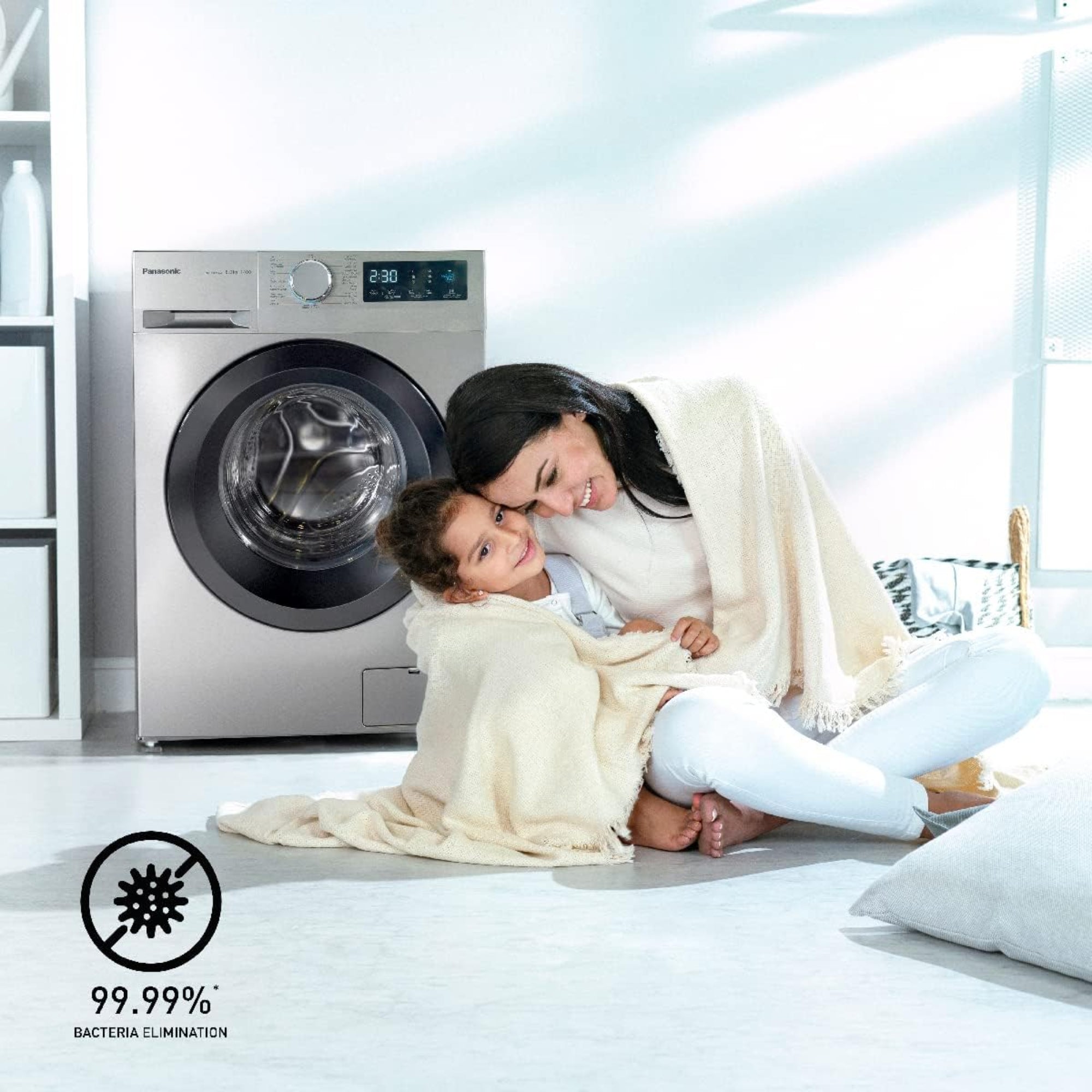 Panasonic 9kg Front Load Washing Machine – 1400 RPM  Inverter Motor Abaya Wash ActiveFoam NA-149MG4L