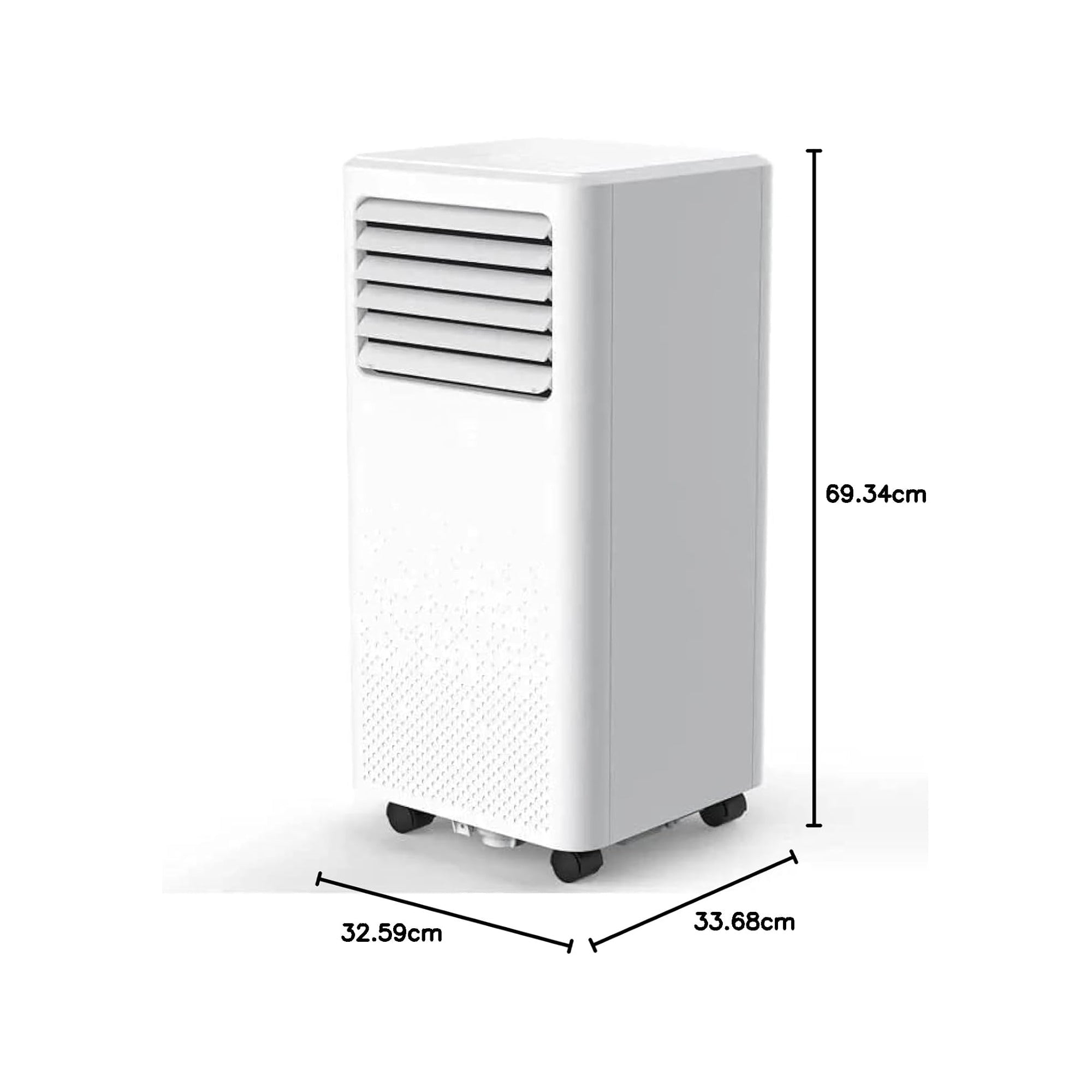Dalmo 3-in-1 Portable Air Conditioner 9000BTU – Cooling Dehumidifier Fan Mode Digital Control Casters