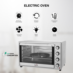 Star Track Electric Oven 66L Rotisserie Convection 2200W 120-Min Timer Temperature Control ST-66SSW-EO2200
