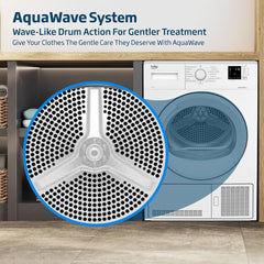Beko 7kg Condenser Tumble Dryer with 15 Programs, AquaWave Technology & Sensor Drying – DC7W White