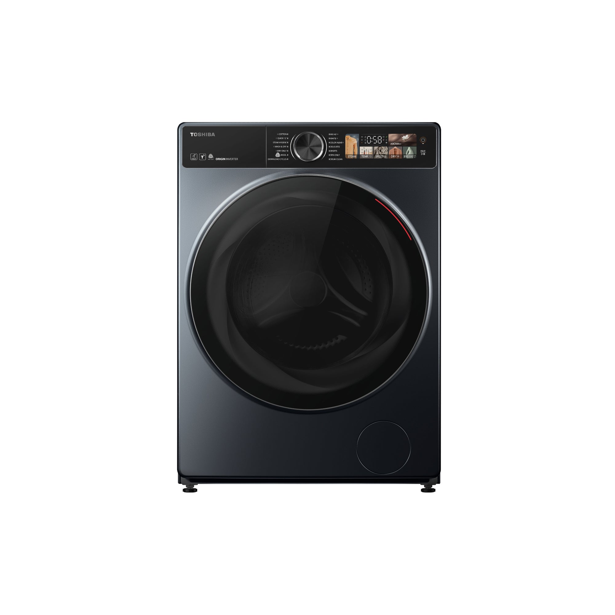 Toshiba Front Load Washer Dryer 9.5/7kg 1400 RPM Steam Wash Inverter Motor TWD-T25BZU105MWA(MG) (Morandi Grey)