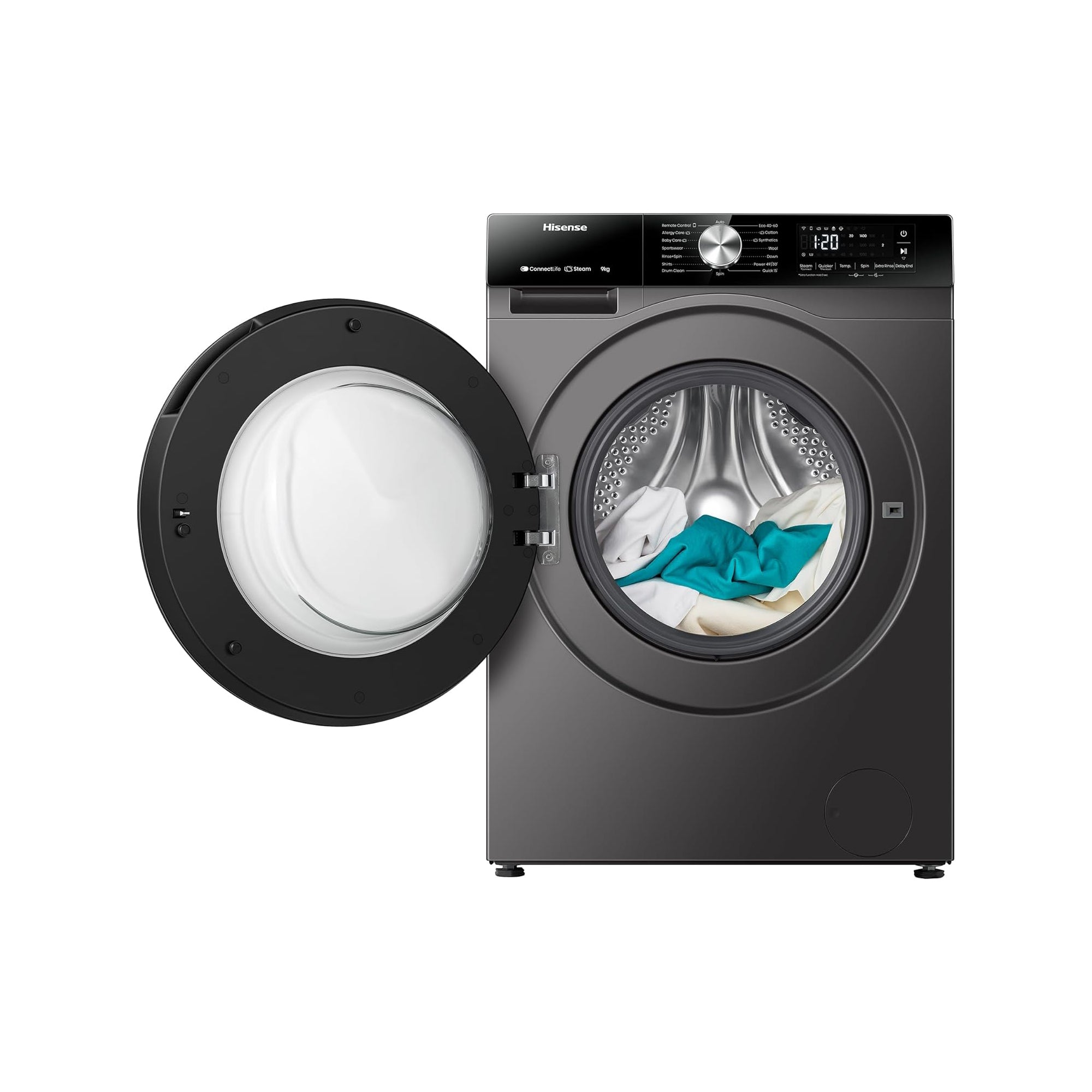 Hisense 10/6 kg Washer Dryer – 1400 RPM Inverter Motor Steam Refresh Smart WiFi WD3S1043BT