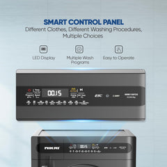 Nikai 10/6 kg Washer Dryer – 1400 RPM BLDC Inverter 18 Programs Touch Control NWM1106FDS