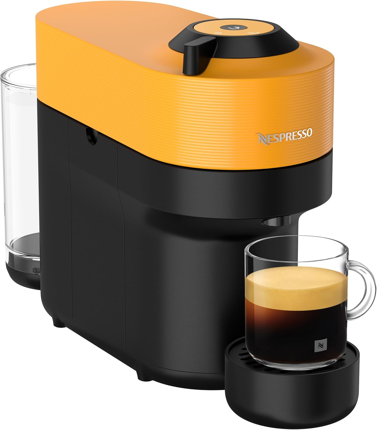Nespresso Vertuo Pop Coffee Machine by Nespresso - Vibrant Mango Yellow Design, Automatic Capsule System, UAE Version