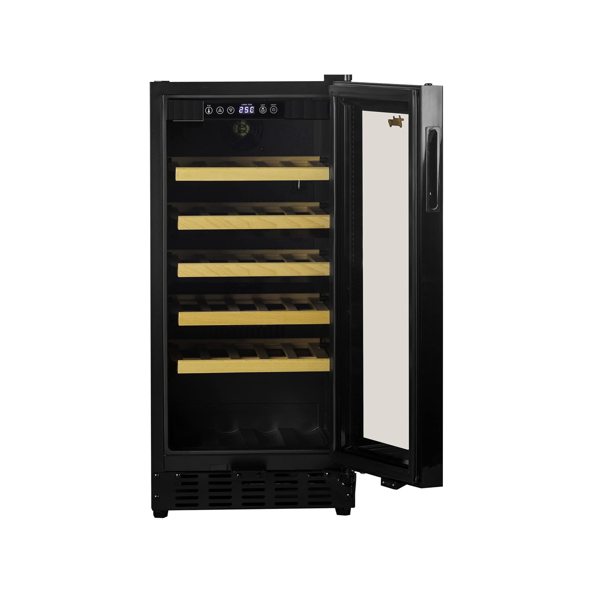 Terim Beverage Cooler 90L 25 Bottle Capacity Touch Control LED Display Glass Door TERBC30SZ (Black)