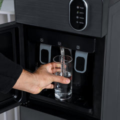 Geepas Water Dispenser – Hot Cold & Normal 3 Taps Fast Cooling Child Lock GWD17037 (Grey)
