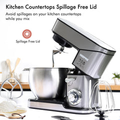 Geepas Stand Mixer 2000W 10L Stainless Steel Bowl 6 Speed Pulse Tilt Head GSM43041
