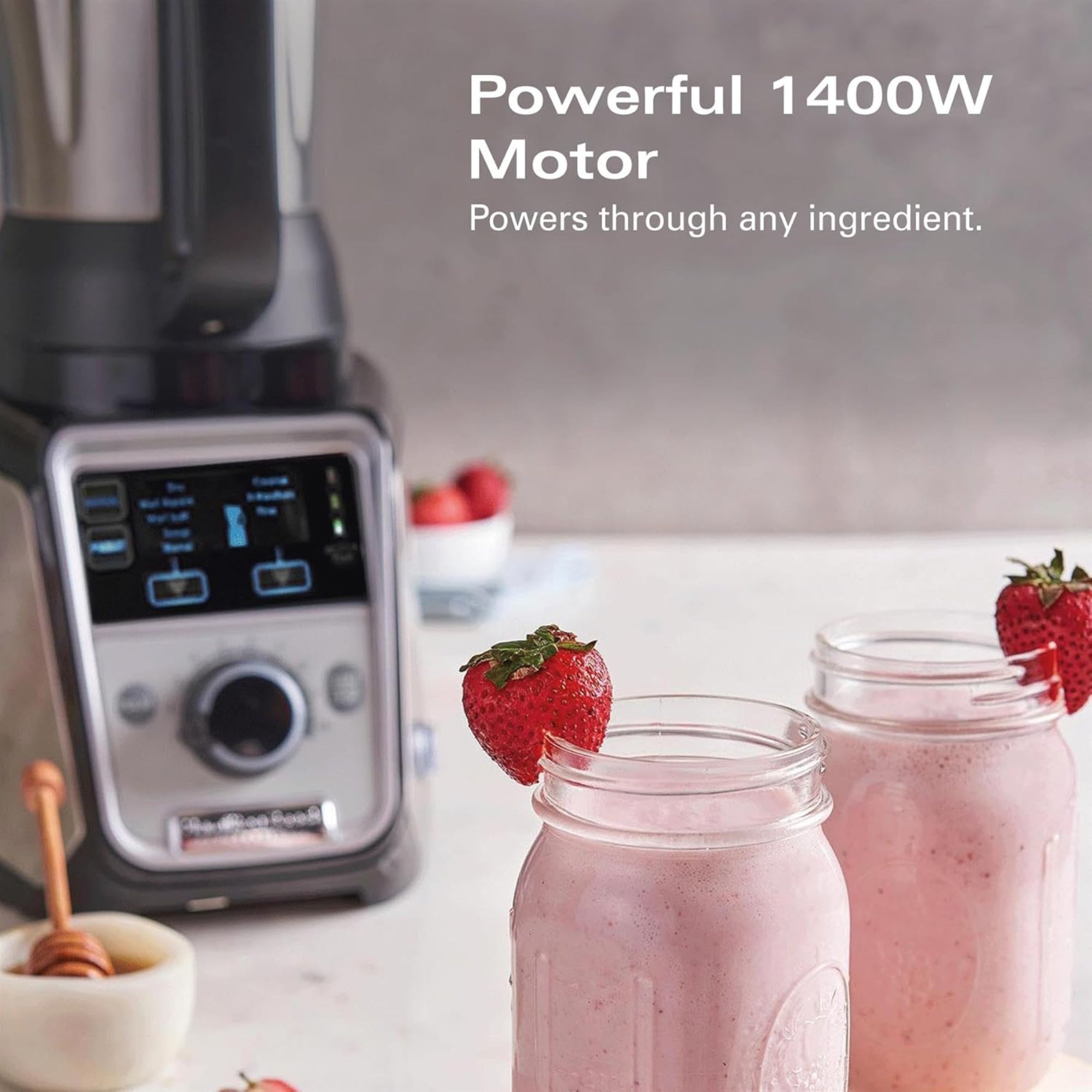 Hamilton Beach Professional Juicer Mixer Grinder 1400W 3 Stainless Steel Jars 13 Smart Programs 58770-SAU