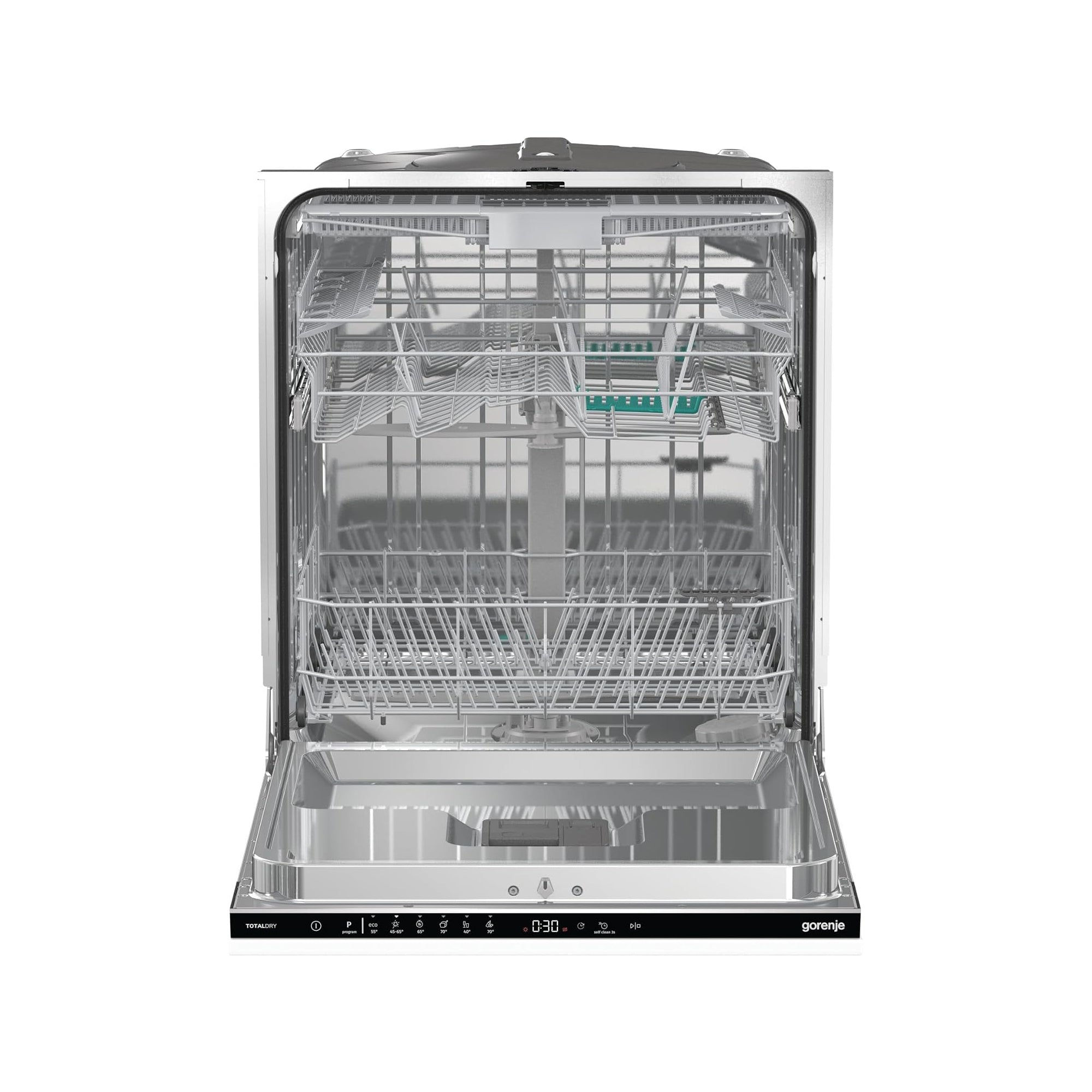 Gorenje Fully Integrated Dishwasher 16 Place Settings 6 Programs Speed Wash Self-Cleaning GV643D60 (White)