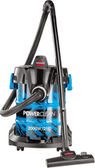 BISSELL | Powerclean Drum Vacuum Cleaner 21L (2027E) Blue-2 years manufacturing warranty