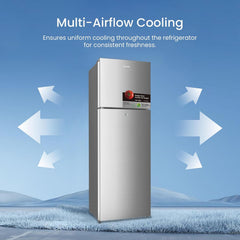 STAR TRACK Double Door Refrigerator 320L comes with Frost Free has Smart Sensor Technology has Air Flow Technology, ST-FRG-NSKE320