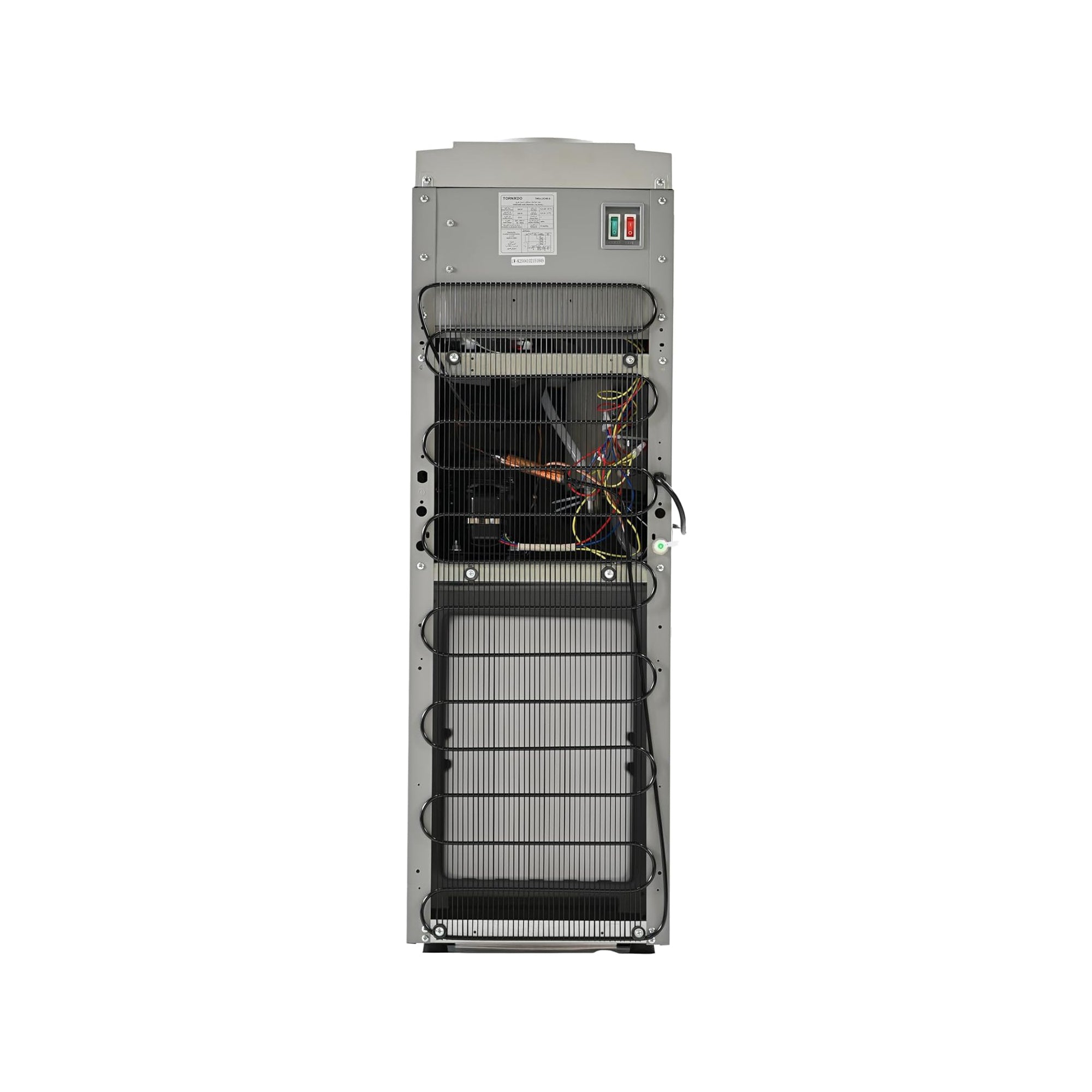 Tornado Top Load Water Dispenser – Hot & Cold Cup Holder Cabinet Storage TWD-L3CHE-S (Silver)