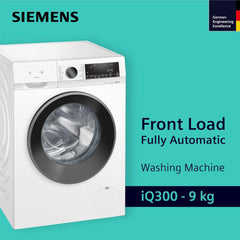 Siemens iQ300 Front Load Washing Machine 9kg 1400RPM iQdrive WG44A100GC