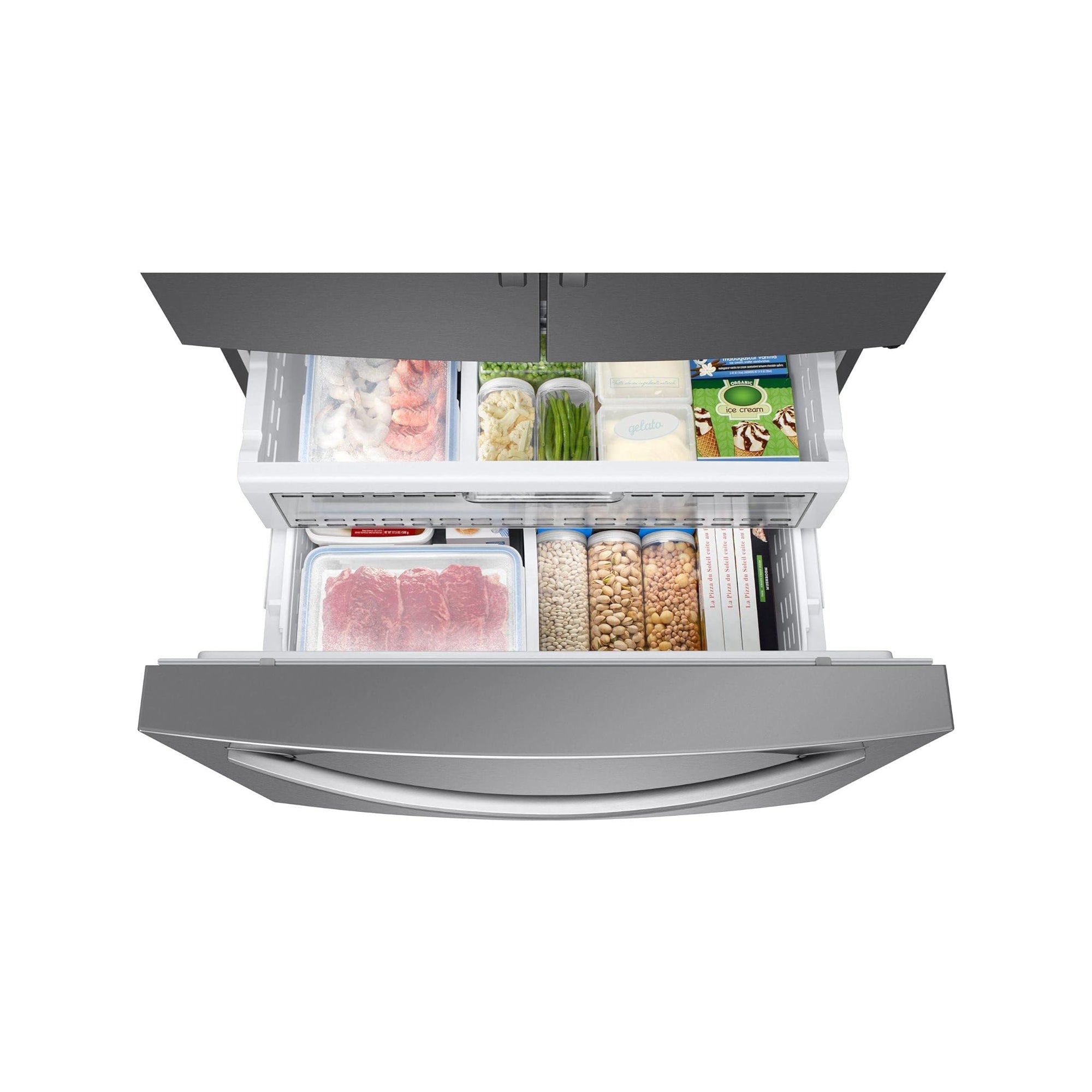Samsung French Door Refrigerator 630L Twin Cooling Plus Water Ice Dispense No Frost RF23R62E3SR (silver)