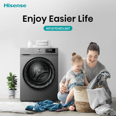 Hisense 10kg Front Load Washing Machine – Inverter Motor Steam Care Quick Wash WFQY1014EVJMT