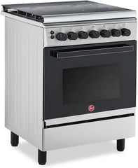 Hoover 60x60 Full Gas Cooker with 4 Gas Burners(1 Wok), Full Safety,Gas Oven & Grill, Auto Ignition, Cast Iron Support, Convection Fan, Oven Lamp, Double Glazed Door - SS HGC-G604G-RS