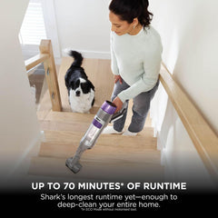 Shark PowerDetect Cordless Vacuum Cleaner, DuoClean Detect, Grey IP1251UKT | Reverse Clean, Anti Hair Wrap Plus, Lightweight, 70 Min Runtime, Pet, Crevice & Multi-Surface Tools, Flexible, Handheld Mode