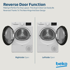 Beko Condenser Tumble Dryer 9 kg – AquaWave Sensor Drying & 15 Programmes DC9W