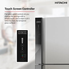 Hitachi Top mount Refrigerator 597 L Inverter Compressor R-V715PUK7K Silver