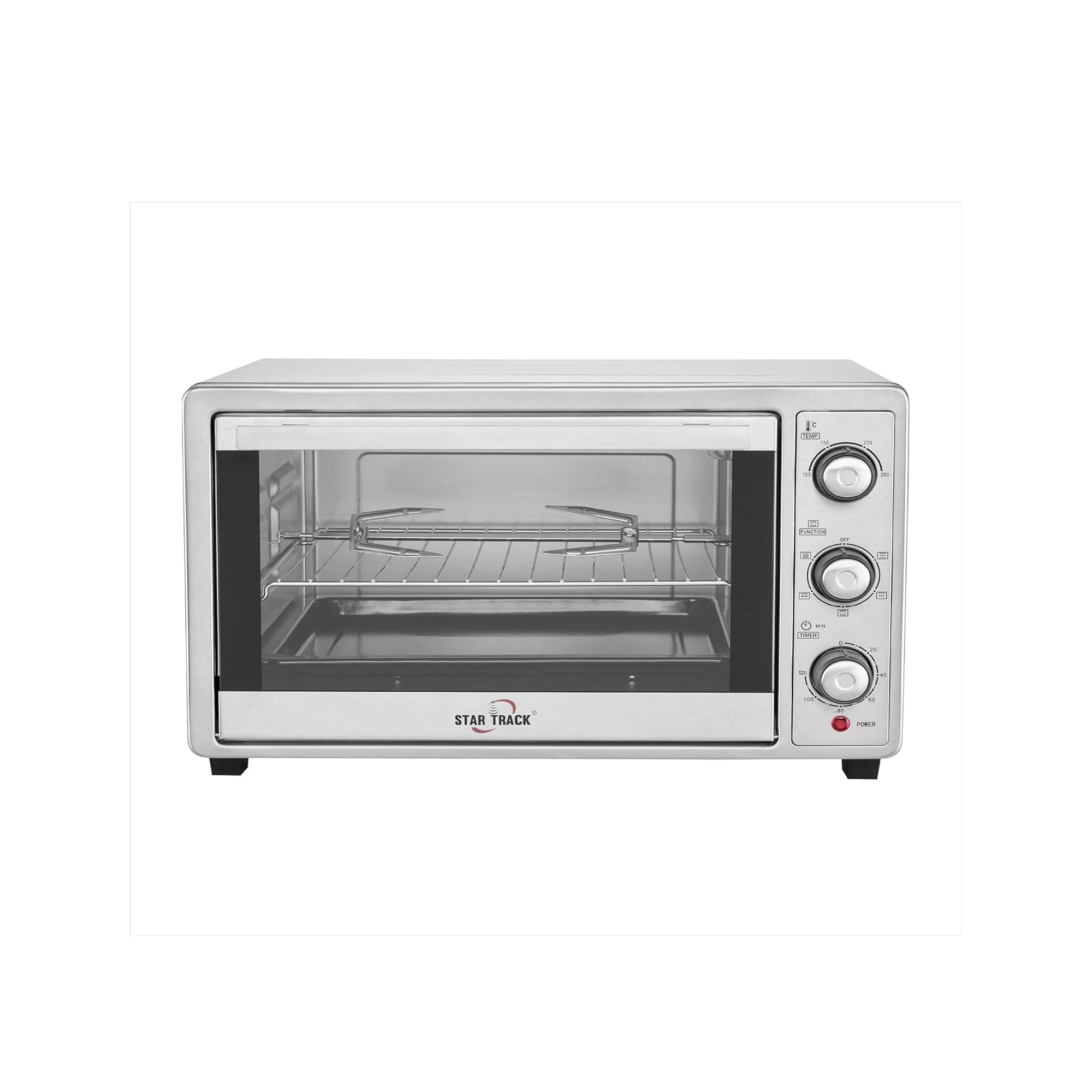 Star Track Electric Oven 35L Rotisserie Convection 120-Min Timer Temperature Control ST-35SSW-EO1500