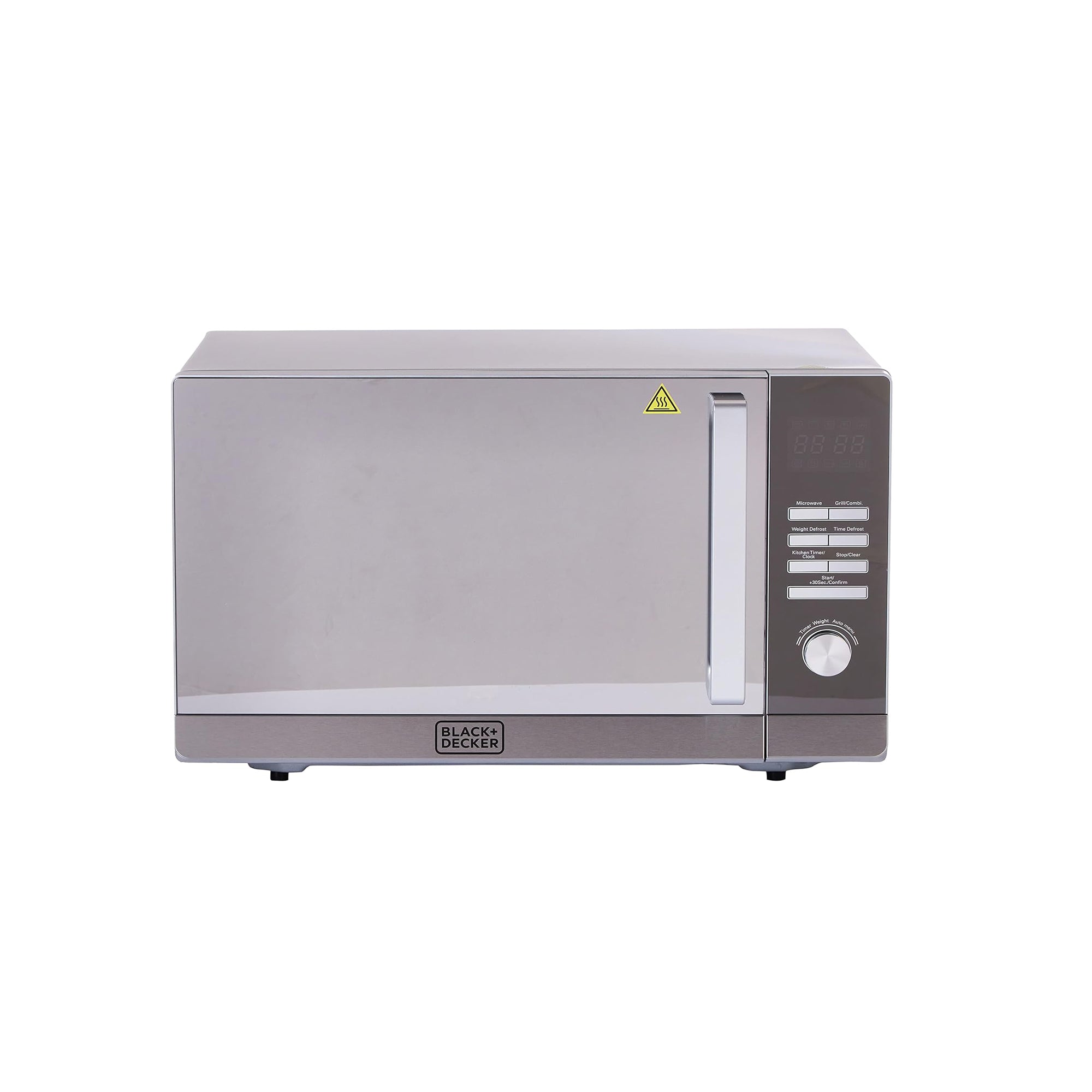 BLACK+DECKER 30 Liter Digital Microwave Oven with Grill – 900W Auto Menu Defrost Function Mirror Finish MZ2010P-B5