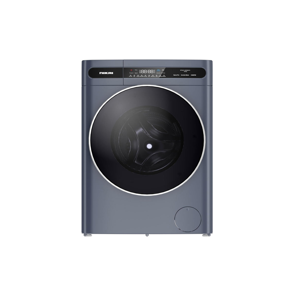 Nikai 10/6 kg Washer Dryer – 1400 RPM BLDC Inverter 18 Programs Touch Control NWM1106FDS