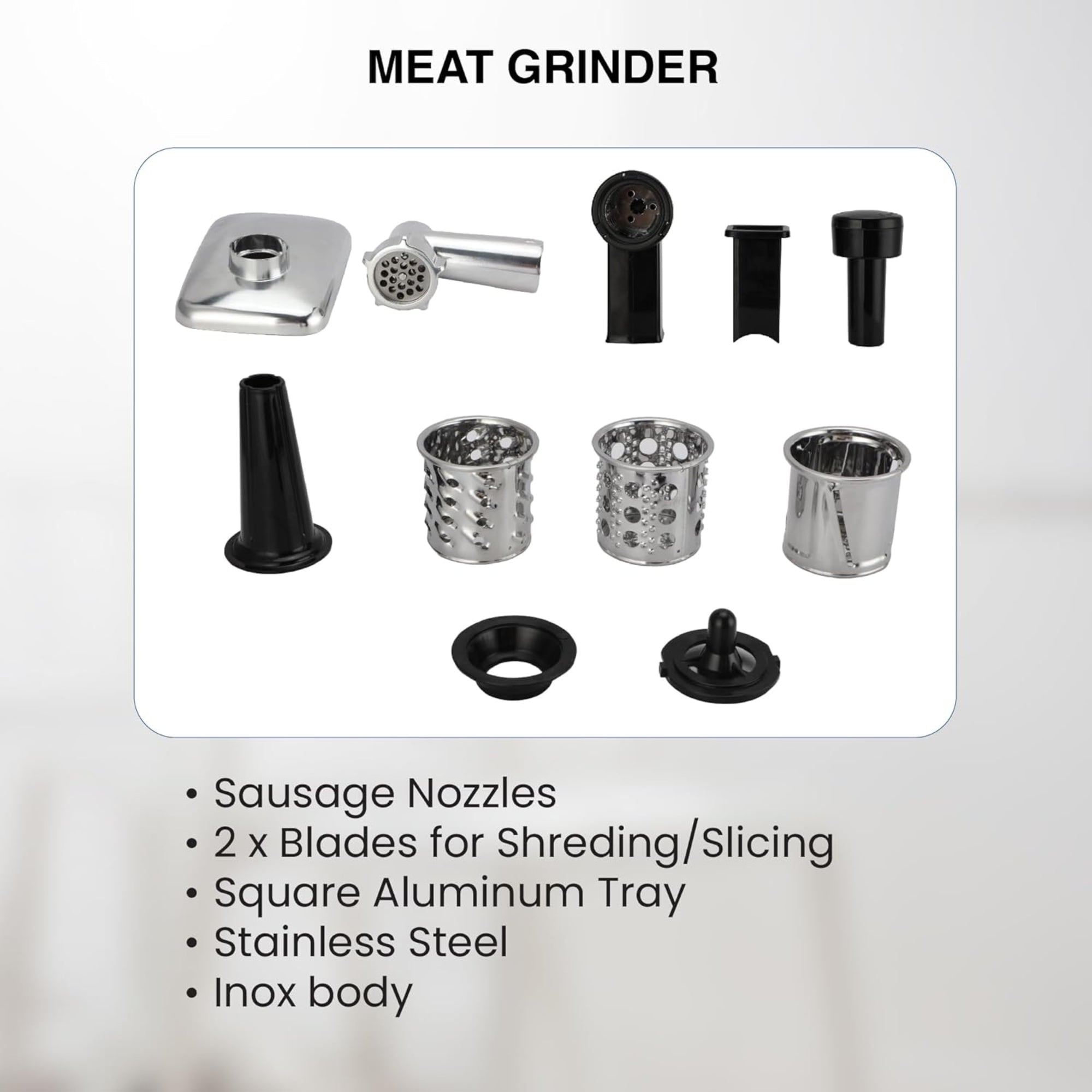 Star Track Meat Grinder 1300W Lock Power Copper Motor Stainless Steel Body ST-BID-MG1300