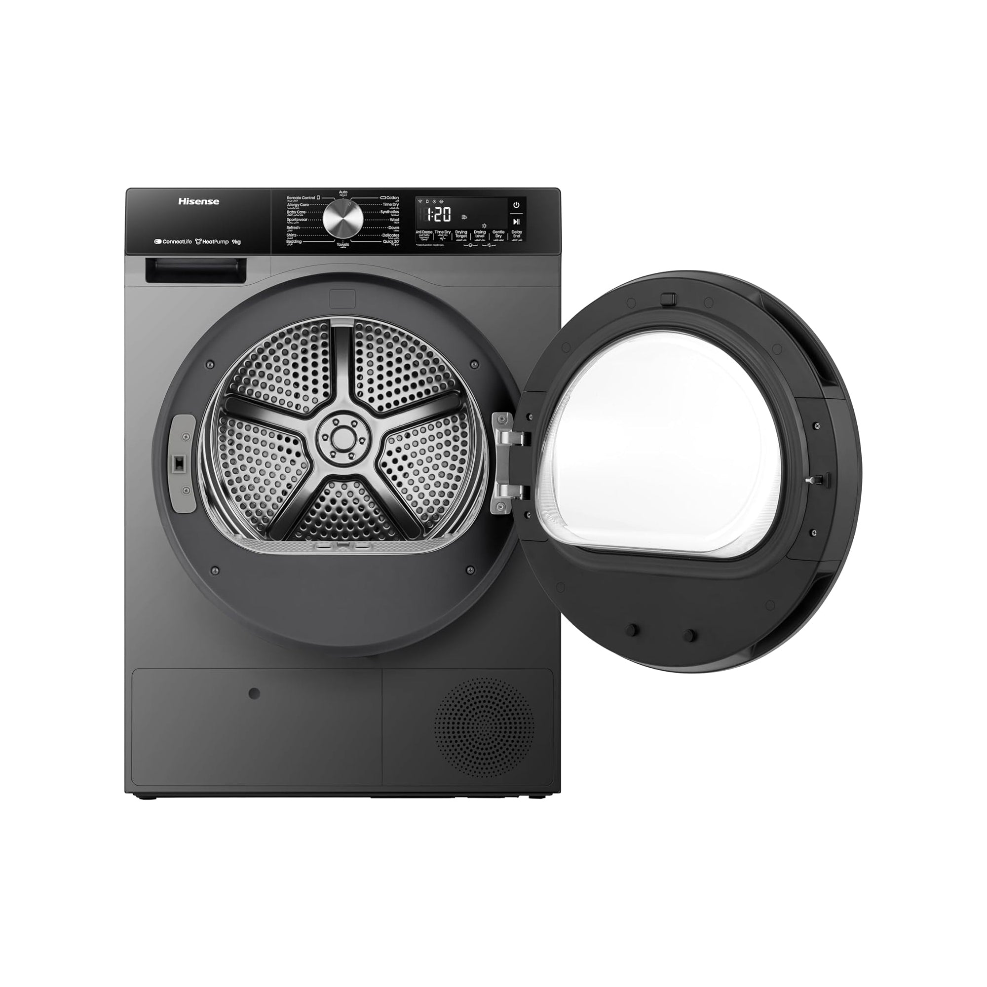Hisense Front Load Heat Pump Dryer 9kg WiFi AI Dry 15 Programs DH3S902BT