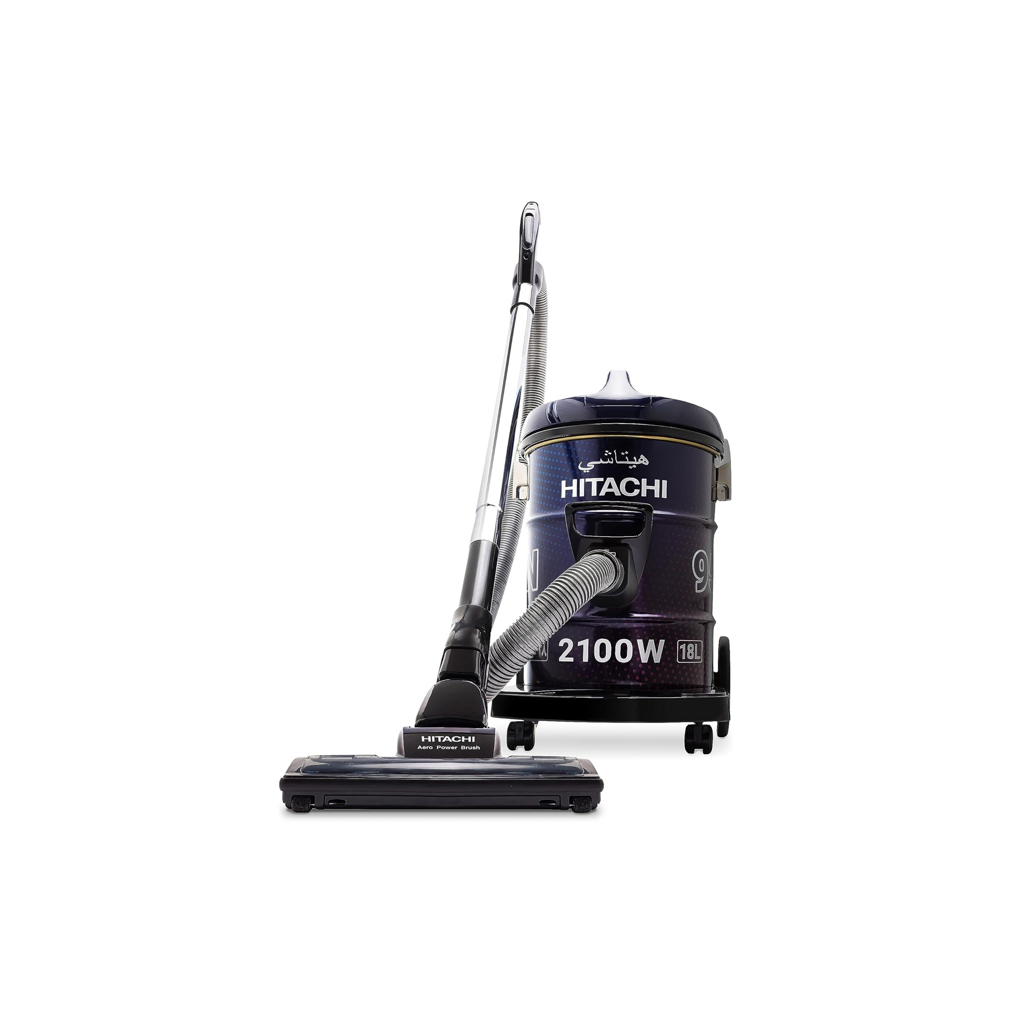 Hitachi Drum Vacuum Cleaner 2100W 18L Aero Power Brush Blower Function Washable Filter CV955NBLGCM