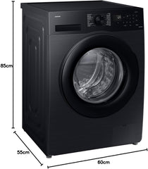 Samsung 9kg Front Load Washing Machine, WW90CGC04DABGU, Black, EcoBubble and Hygiene Steam, (UAE version)