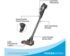 BLACK+DECKER BHFEA18D1 POWERSERIES+ 18V cordless stick vacuum - alternate angle