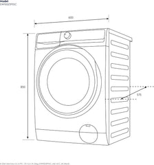 Electrolux 8KG Eco Inverter High Efficiency Motor Front Load Washing Machine, 1200 RPM & 5 Star Rating, 13 Programs includes FULL LOAD 45Minutes WASH, ULTIMATECARE500, EWF8023P5SC
