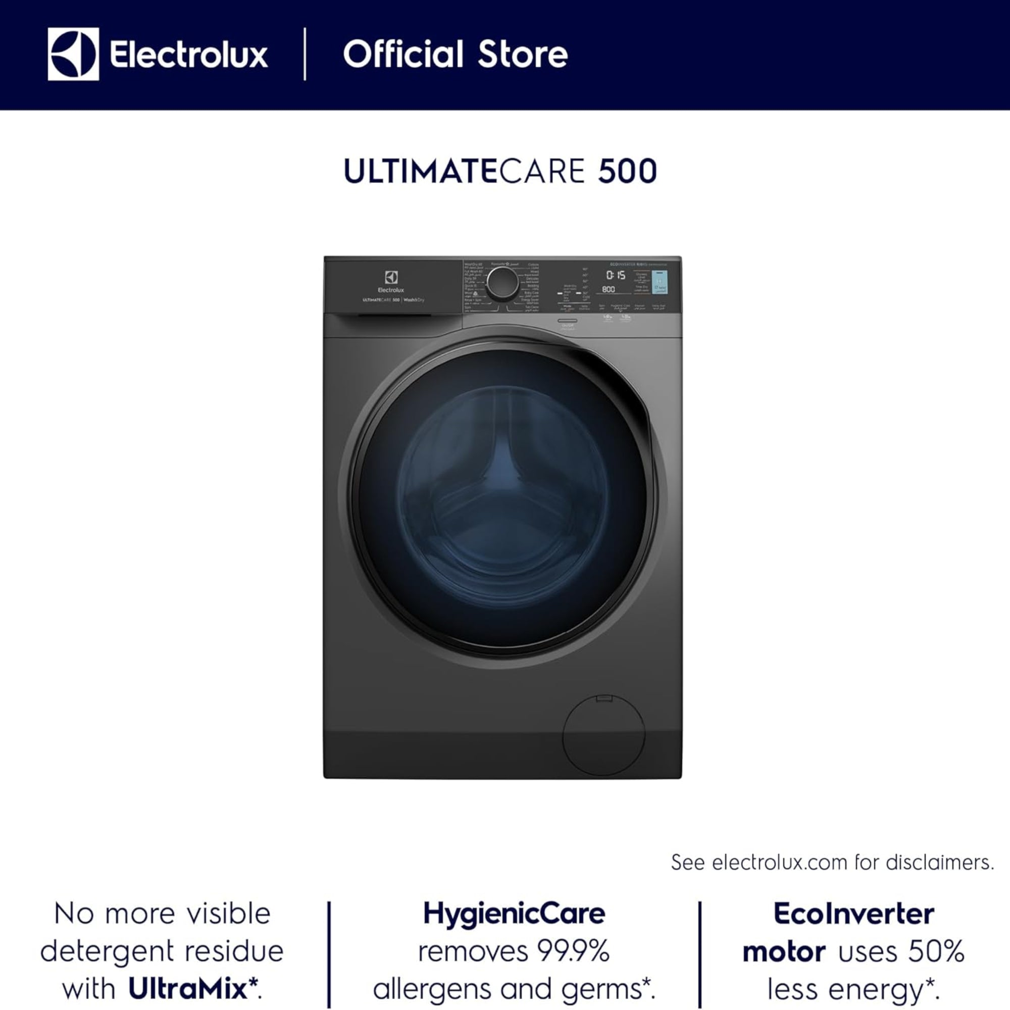 Electrolux 9/6 kg Washer Dryer – 1200 RPM EcoInverter UltraMix SensiCare EWW9024P5SB