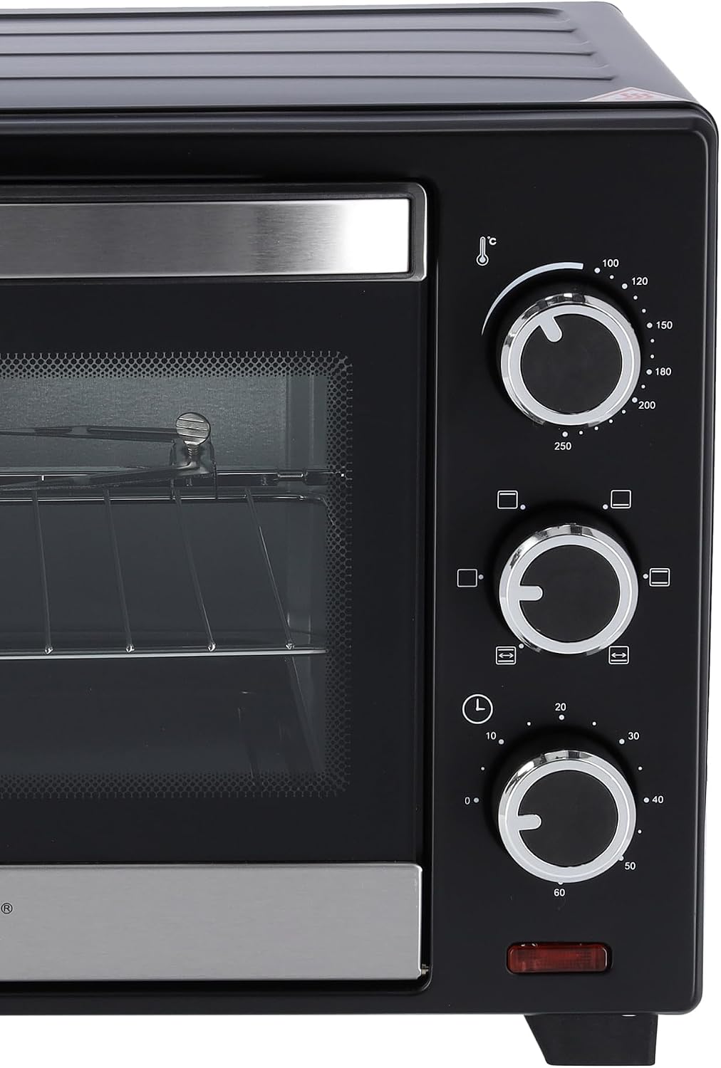Olsenmark 24L Electric Oven with Rotisserie Function | 1600W Countertop Oven for Grilling, Toasting & Roasting | 6 Heating Stages, 60-Minute Timer with Bell | Stainless Steel Heating Elements, OMO2277