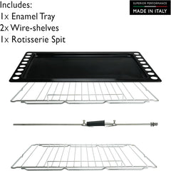 Tecnogas Superiore 90×60 cm Freestanding Gas Cooker with 5 Burners – 133L Convection Fan Oven Stainless Steel N3X96G5VCF