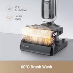 Dreame H14 Wet & Dry Vacuum Cleaner, 18k Pa Suction Power, Brush Washing & Hot Air Drying at 60°C in 5 mins, 180° Lie-Flat Reach, Self-Cleaning with Dual Rotations, Dual Edge Cleaning, 2 Year Warranty