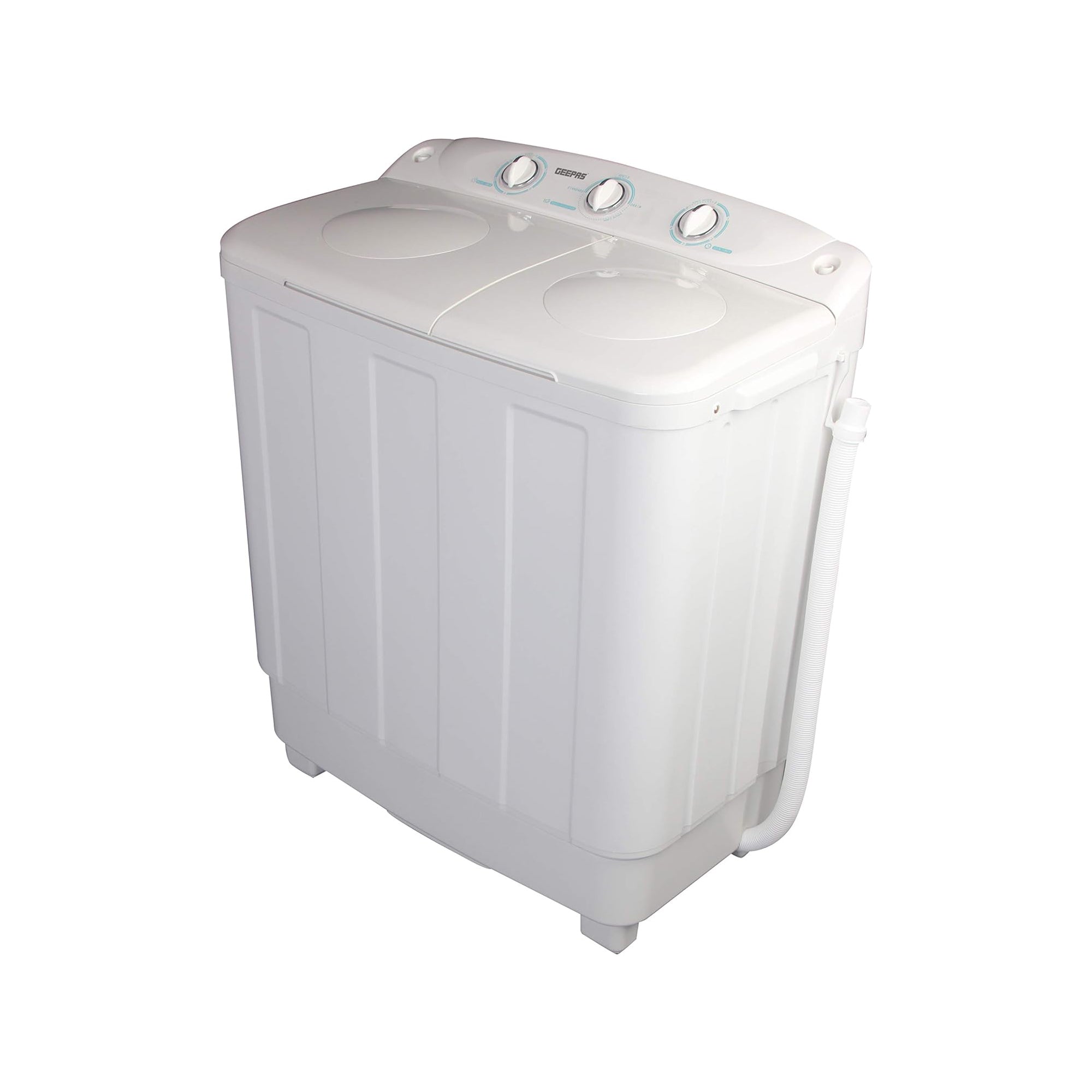 Geepas Twin Tub Washing Machine 7.2KG – Semi Automatic Ripple Pulsator Spin Dry GSWM6468