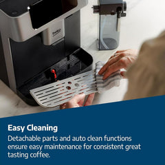 Beko Fully Automatic Coffee Machine with 19 Bar, 2L Water Capacity, 1350W, 12 Hot & Iced Beverages, Touch Display, 600ml Milk Container, Twin Shot, 13 Grinder Settings, Stainless Steel- CEG7304X