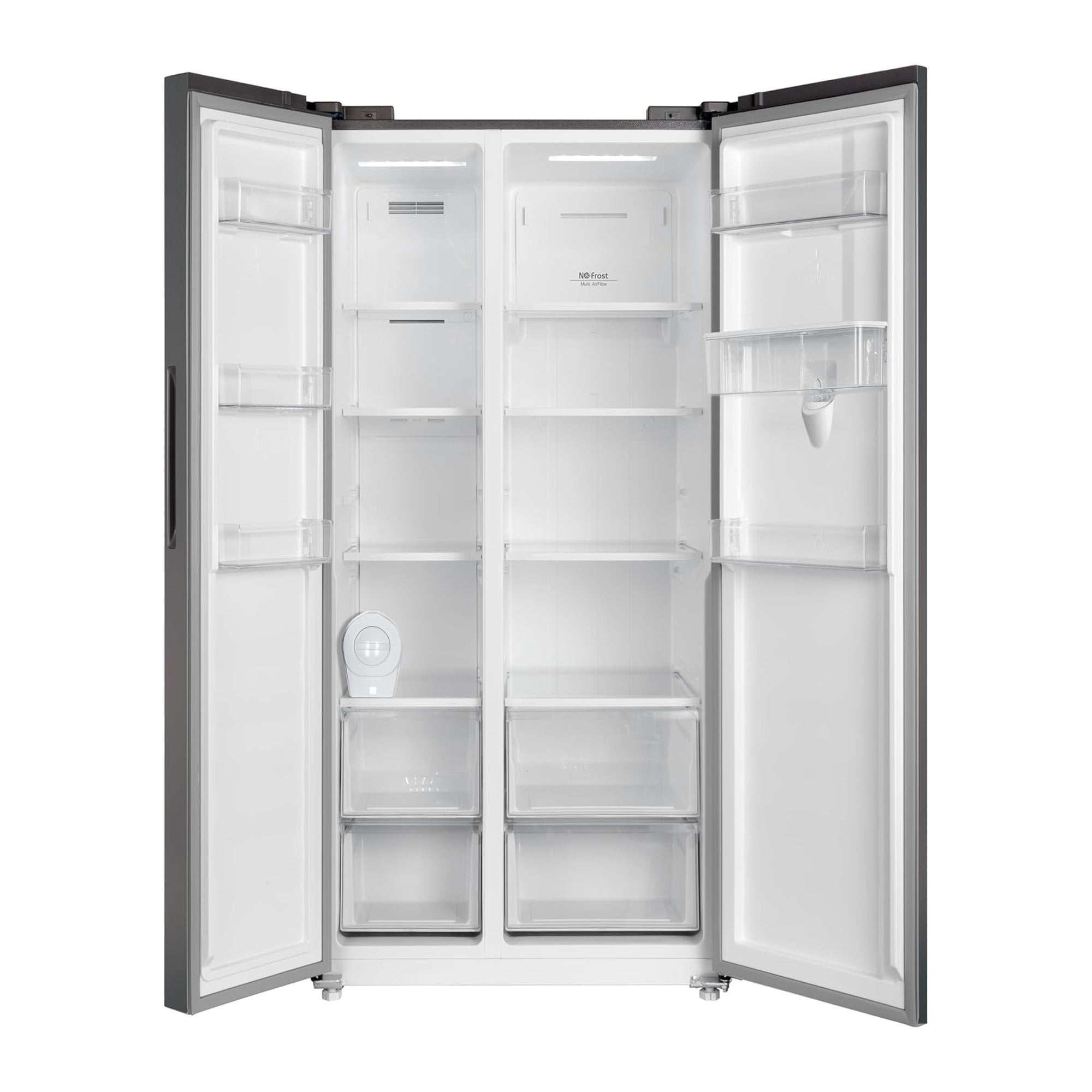 Krome Side-by-Side Refrigerator 700L – Inverter Compressor No Frost Water Dispenser KR-SBS 700WIM (Black / Inox)