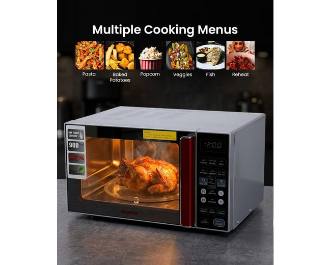 Geepas GMO1876 27L Digital Microwave Oven, 900W, Child Lock